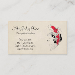 Klassiek japanesroodkoivistattoo visitekaartje