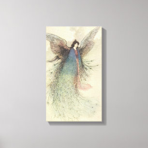 Klassiek Japans sprookje, De Maan Maagd Canvas Afdruk
