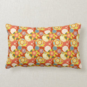 Klassiek japans vierkant kimono patroon kussen