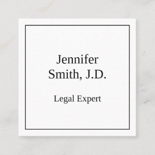 Klassiek, juridisch professioneel Visitekaartje
