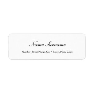 Klassiek kalligrafie schrift Elegante witte label