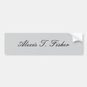 Klassiek kalligrafiescript Plain Simple Gray Bumpersticker