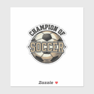 Klassiek Kampioen Voetbalshirt Ontwerp_1 Sticker