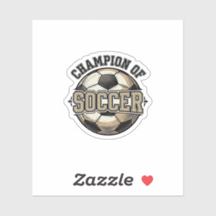 Klassiek Kampioen Voetbalshirt Ontwerp_1 Sticker
