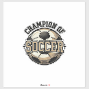 Klassiek Kampioen Voetbalshirt Ontwerp_1 Sticker