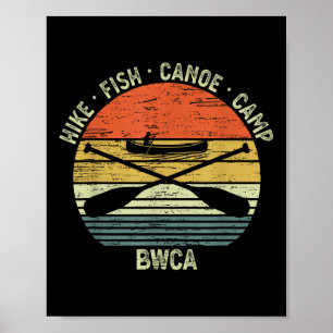 Klassiek Kanoën Bwca Buiten Wandelen Vissen Kano K Poster