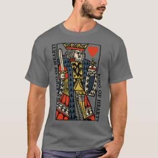 Klassiek karakter van het spelen d koning van hart t-shirt