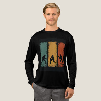Klassiek Karate Silhouet T-shirt met Lange Mouwen