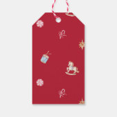 Klassiek Kerst Rocking Paard Cadeaulabel (Achterkant)