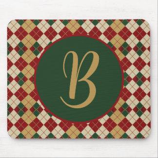 Klassiek, Kerst/winter argyle patroon Muismat