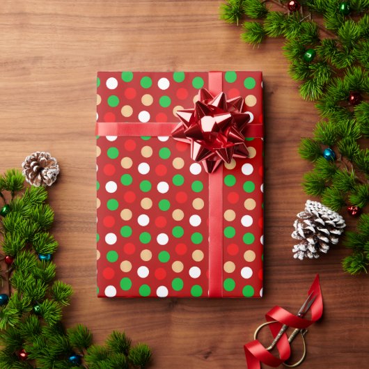 Klassiek kerstblad pok patroon cadeaupapier (Feestdagen Geschenken)
