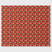 Klassiek kerstblad pok patroon cadeaupapier (Vlak)