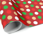 Klassiek kerstblad pok patroon cadeaupapier (Rol Hoek)