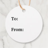 Klassiek  kerstcadeau bedankjes labels (Achterkant)