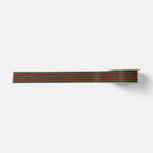 Klassiek kerstgroen en rood met gouden afwerking lint