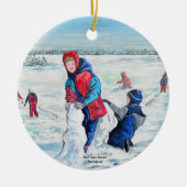 Klassiek kerstkunstwerk keramisch ornament (Voorkant)