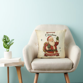 Klassiek Kerstmis & Gelukkig Nieuwjaar Kussen