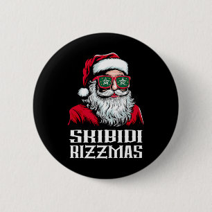 Klassiek Kerstmis Kerstman Sigmas Claus Skibidi Ronde Button 5,7 Cm