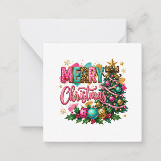 Klassiek Kerstmis Notitiekaartje