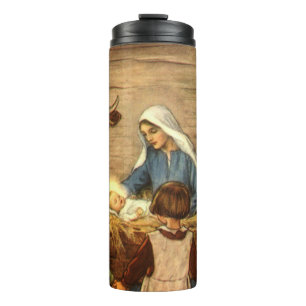 Klassiek Kerstmis, Religieus Geboortescène met Bab Thermosbeker