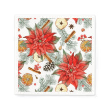 Klassiek Kerstmis Waterverf Rode Poinsettia