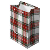 Klassiek kerstpatroon medium cadeauzakje (Voorkant Gekanteld)