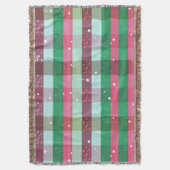 Klassiek kerststreeppatroon deken (Voorkant Verticaal)