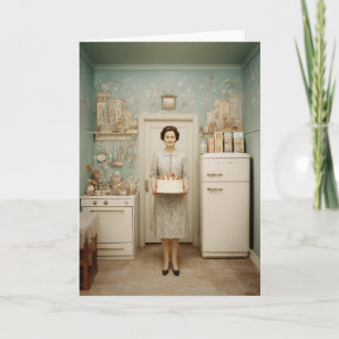 Klassiek Keuken Cake Portret Kaart