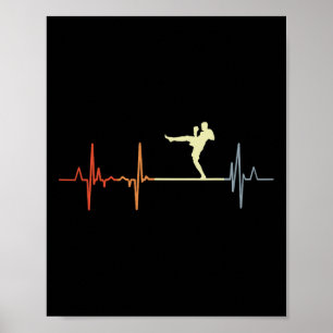 Klassiek kickboksen Hartslag kickbokser Hartslag Poster