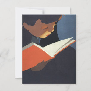 Klassiek kind leest een boek uit de bibliotheek