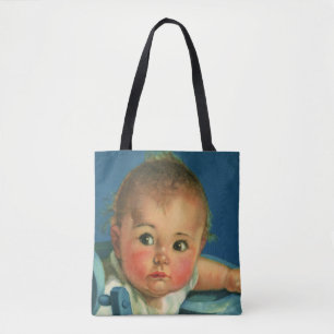 Klassiek kind, schattig babyjongen of -meisje in k draagtas