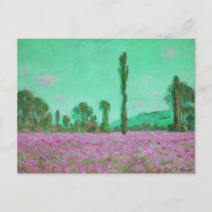 Klassiek klaprozenveld van Claude Monet Briefkaart