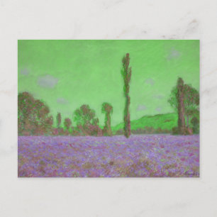 Klassiek klaprozenveld van Claude Monet Briefkaart