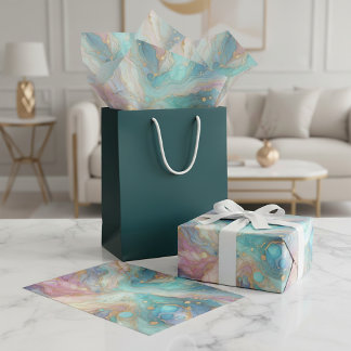 Klassiek Kleurig Gouden Marmer Cadeaupapier Zijdep Tissuepapier