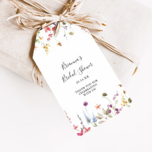 Klassiek kleurrijk Wilde Floral Vrijgezellenfeest Cadeaulabel