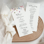 Klassiek kleurrijk Wilde Floral Wedding Programme Programma