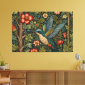 Klassiek  kolibrie art bohemian chic canvas afdruk (Insitu (Woonkamer))