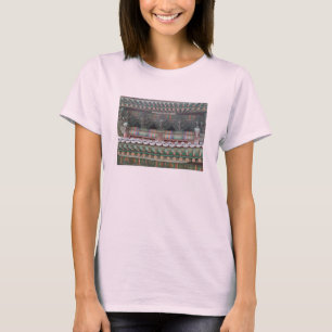 Klassiek Koreaans Kunstwerk in zachte kleuren op e T-shirt