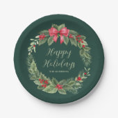 Klassiek krans kerst papier Bord (Voorkant)