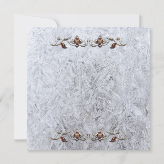 Klassiek Kristal & Edelstenen 15e Huwelijksjubileu Kaart (Achterkant)