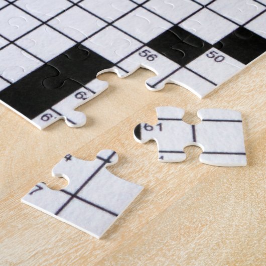 Klassiek kruiswoordraster legpuzzel (Zijkant)