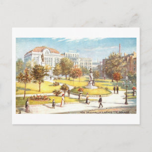 Klassiek Lafayette Square in New Orleans Briefkaart