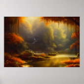 Klassiek landschap mooi Kleuren gouden herfst Poster (Voorkant)
