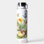 Klassiek/ lentekonijn/kip waterfles (Achterkant)