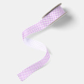 Klassiek licht lavendel schaakbordpatroon  lint (Achterkant)