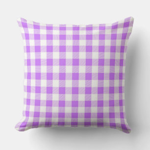 Klassiek Lila Sierkussen Gingham