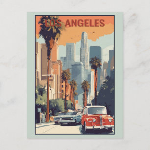 Klassiek Los Angeles Californië Stadssilhouet Reis Briefkaart