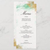 Klassiek Luxe Marmeren Trouwmenu Programma (Voorkant / Achterkant)