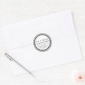 Klassiek mannelijk Lijst Ex Libris Boekplaat Ronde Sticker (Envelop)