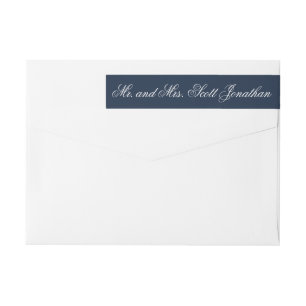 Klassiek marineblauw Elegant kalligrafie minimaal